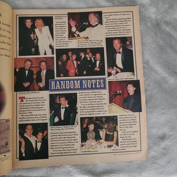 Spin Doctors Rolling Stone Magazine January 7th 1993 - Picture 4 of 10